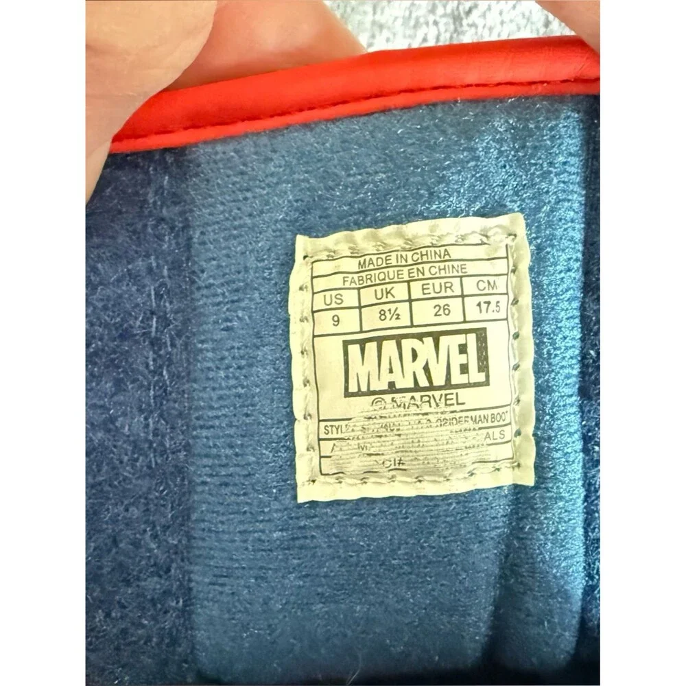 Marvel Kids Blue & Red Spider-Man Snow Boots toddler 9